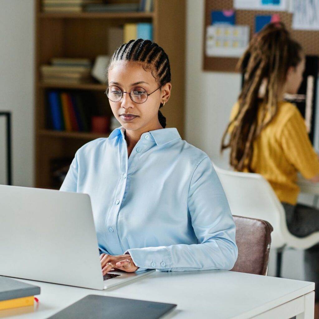 women at computers