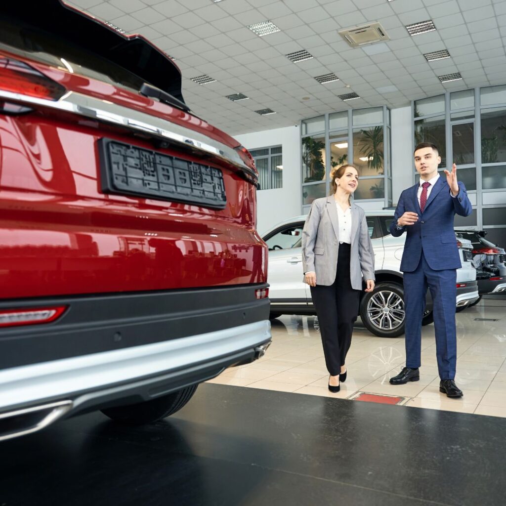 Car dealership.