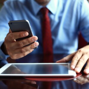 A man using his phone