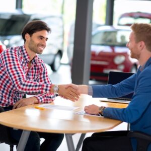 Two men shaking hands